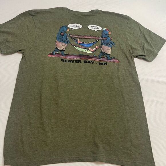NWT The Duck Company Beaver Bay Green T-Shirt Size Large New - Picture 7 of 8